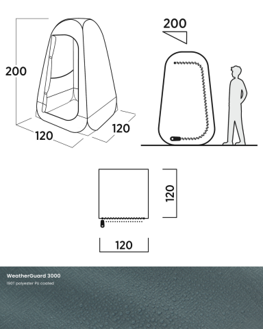 Easy Camp Vik Utility Tent Portatif Duş & WC Çadırı