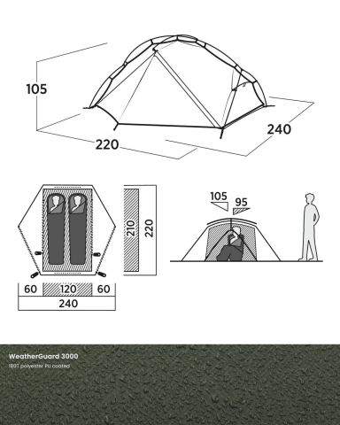 Easy Camp Rago 2 Ultralight 2 Kişilik Çadır