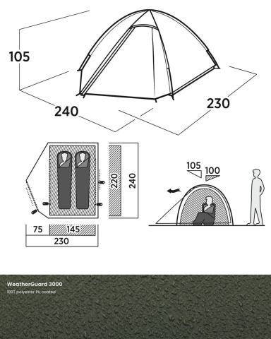 Easy Camp Rondane 2 Ultralight 2 Kişilik Çadır