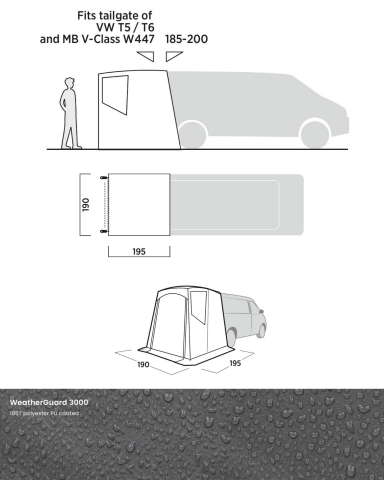 Easy Camp Krossbu Panelvan Araç Bagaj Çadırı