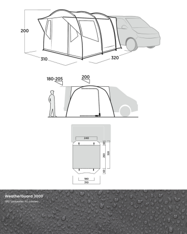 Easy Camp Reine Karavan & MPV Araç Yan Çadır