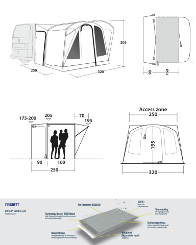 Outwell Fresno Araç & Karavan Yan Çadır