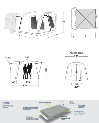 Outwell Pine Hills Campervan Araç & Karavan Yan Çadır