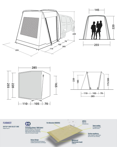 Outwell Desert Van Panelvan Araç Çadır