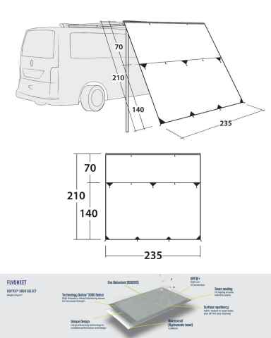 Outwell Hillcrest Tarp Araç Yan Tente