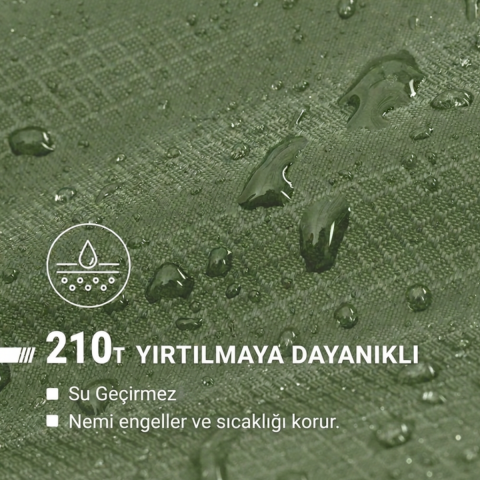KingCamp FreeSpace 250 Relax -8°C Geniş Uyku Tulumu Olive Sol F.