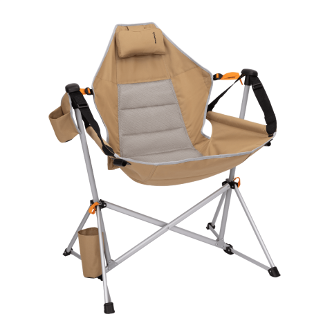 KingCamp Orchid Lux Ayak Dayamalı & Salıncaklı Hamak Kamp Sandalyesi Khaki/Grey
