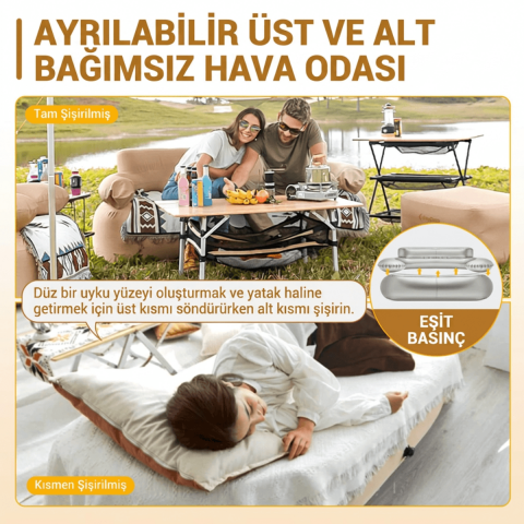 KingCamp Smashing Duo | Premium Çift Kişilik Şişme Koltuk