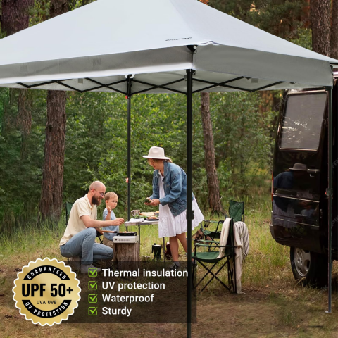 Fundango SunHaven 300 Premium | 3x3 m Otomatik Gazebo & Gölgelik White