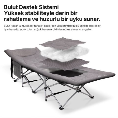 KingCamp OAK C10 PLUS | Ultra Konforlu Dolgulu Portatif Kampet