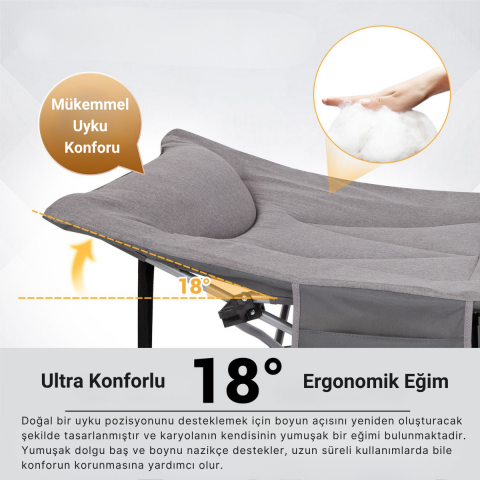 KingCamp OAK C10 PLUS | Ultra Konforlu Dolgulu Portatif Kampet