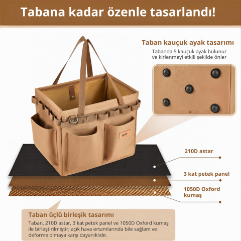 KingCamp Yeto Bushcraft Toolkit Katlanabilir Kamp ve Ekipman Çantası