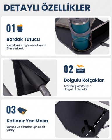 KingCamp ASH C30 Premium Comfort Katlanır Kamp Sandalyesi