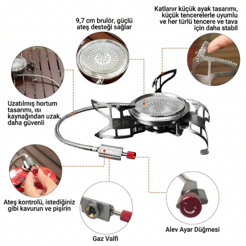 Bulin BL100-B15N 3800W WindPro UltraLight Kamp Ocağı