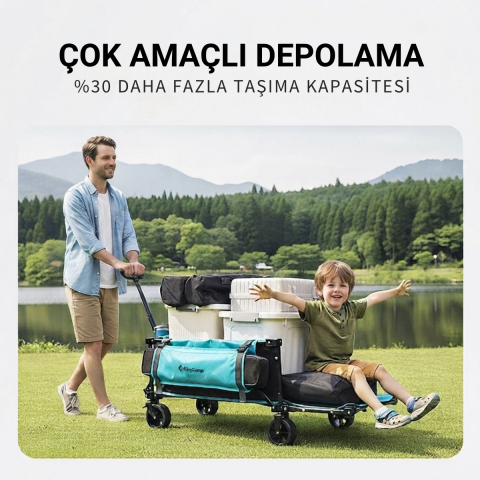 KingCamp FLEXTAIL M5 Çok Amaçlı 130 L Katlanır Vagon Araba