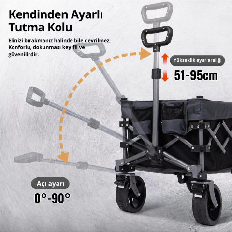 KingCamp TrailMate S6 110L Premium Vagon Taşıma Aracı