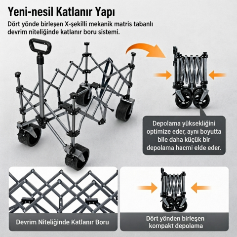 KingCamp TrailMate S6 110L Premium Vagon Taşıma Aracı