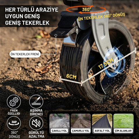KingCamp TrailMate S6 110L Premium Vagon Taşıma Aracı
