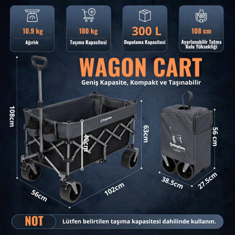 KingCamp TrailMate L7 XL 300L Premium Vagon Taşıma Aracı