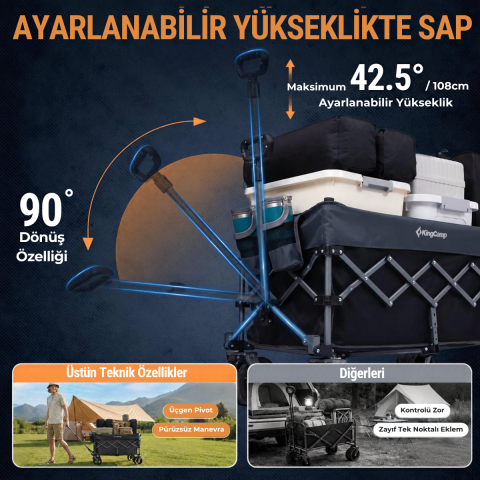 KingCamp TrailMate L7 XL 300L Premium Vagon Taşıma Aracı