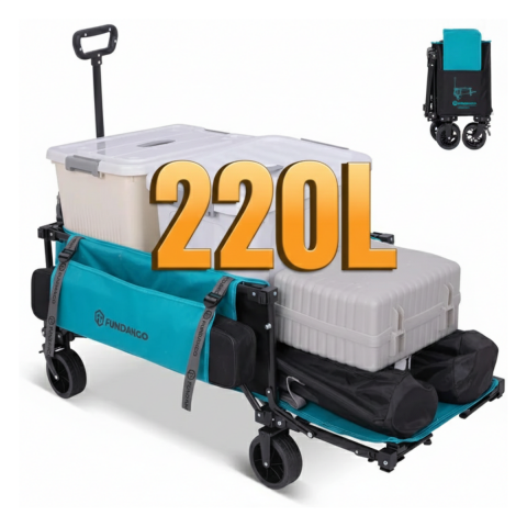 Fundango Deluxe M Premium 220L Frenli Katlanır Vagon Araba